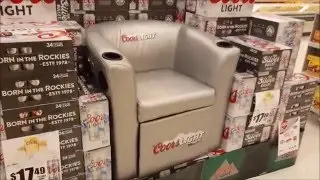 Awesome Beer Cooler Lounge Chair (Coors Light)