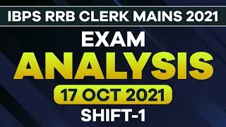 IBPS RRB CLERK MAINS | Exam Review 17 October 2021 | #TeamAVP |