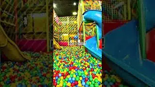foam pits are IMPOSSIBLE to get out of #shorts #gymnastics
