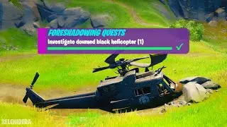 Investigate Downed Black Helicopter (1) - Fortnite Foreshadowing Quests