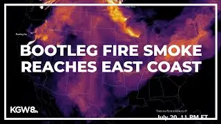 Smoke from Oregon&rsquo;s Bootleg Fire has reached the East Coast