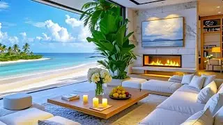 Luxury Beachfront Jazz & Ocean Waves 🌊 Relaxing Music for Deep Sleep & Peaceful Mind