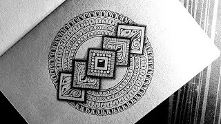 EASY ZENTANGLE ART for Beginners step by Step | How to draw geometric mandala | Easy mandala art 📐✍🏻