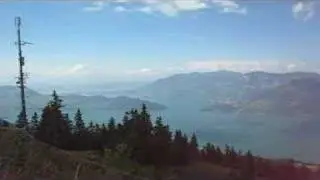 Paragliding over Vierwald lake. Luzern Switzerland Aug 2007
