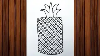 How to draw a Pineapple step by step🍍 Pineapple drawing easy
