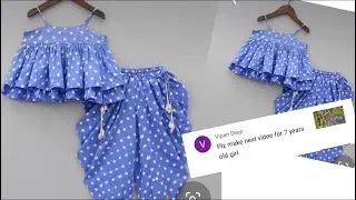 7-8Year Girl Dress Cutting And Stitching/ Baby Dress Cutting And Stitching/2022Top Cutting Stitching