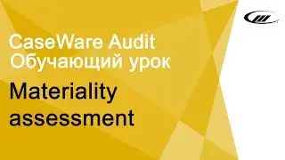 Обучающий урок Materiality assessment | CaseWare Ukraine