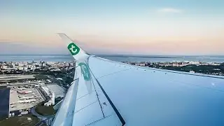 Transavia Boeing 737-800 F-HUYT takeoff at Lisbon Airport