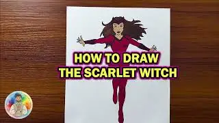 How to draw The Scarlet Witch | Marvel Comics