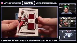 2024 Panini National Treasures Football Hobby 4 Box Case Break #8   PICK YOUR TEAM