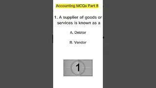 Accounting MCQs Part 8 | BBA MBA CA