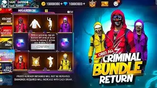 🔴 IMPOSSIBLE 🎯 | ALL CRIMINAL BUNDLES RETURN 100% CONFIRM DATE 🤯 | ALL CRIMINAL BUNDLE RETURN FF 😍