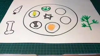 How to draw a Passover Seder plate & Matzoh - SD 480p