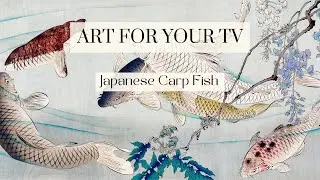 Tsukioka Yoshitoshi Painting Screensaver, 2 Hours NO MUSIC, Art for the TV, Japanese Carp Fish