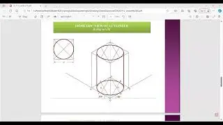 Isometric view of cylinder  and hexagonal prism