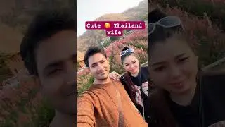 Lovely moment with cute thailand wife khoyai flowers #thailandgirl #ytshorts #hindiblog #thailand