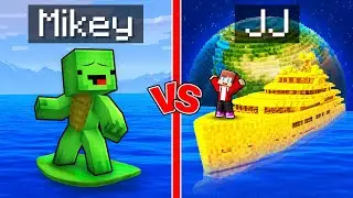 Mikey vs JJ Boat Race Battle in Minecraft (Maizen)