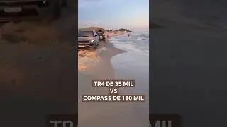 TR4 vs Jeep compass  #4x4 #jeep #tr4 #praia #trilha #offroad #like #explore #explorar #adventure
