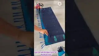 Banana Silk Sarees Navy Blue Body with Peacock Blue Pallu & Blouse || Premi Collections#shorts