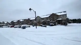 #My Winter Snow Walk#Snowy day#Snow Storm and Winds#Guelph City 🇨🇦⛄️