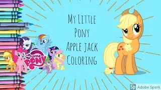 MY LITTLE PONY APPLEJACK COLORING WITH WATER COLORS