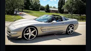 C5 corvette on wide 22&rdquo; staggered Lexani invictus wheels