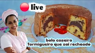 🔴 LIVE - BOLO CASEIRO DE FORMIGUEIRO QUE SAI RECHEADO 