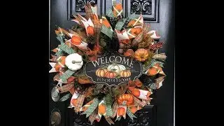 How to make a Fall Wreath in pouf,ruffles, & rolls
