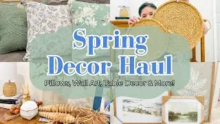 SPRING HOME DECOR HAUL 2022 | NEW PILLOWS, WALL & TABLE DECOR, EASTER