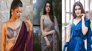 Trending Designer Spaghetti Strap Blouse Designs For Saree|| Stylish Indo Western Blouse Ideas
