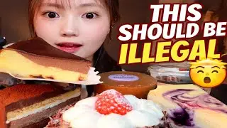 “THIS CHEESECAKE SHOULD BE ILLEGAL 🤯 | Chocolate Basque Mukbang”