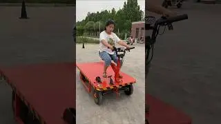 electric 4-wheeler dump wealbarrow Trolley automatic Trolley #shorts #subscribe #papular