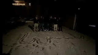 Schneelballschlacht + Tokyo drift (Unfall)