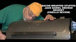 Bacon Wrapped Stuffed Jack Daniels Brisket - ZGRILL REVIEW