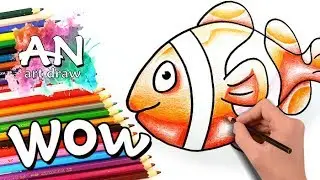 How to Draw Fish - Coloring Pages for Kids - Learning for Children