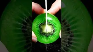 Glass Kiwi Cut in Half | Ultra Clean ASMR Material Study