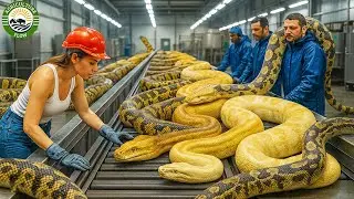 How Farmers Trap & Process Millions of Pythons for Skin, Meat, Fat - Inside $100M U.S. Industry