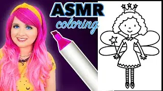ASMR Coloring for Relaxation and Stress-Relief | Fairy 🧚🏼&zwj;♀️ | Calming and Soothing ASMR Sounds