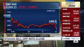 Dow closes down 300 points, S&P and Nasdaq close lower, as well