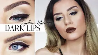 Make up Tutorial TRUCCO occhi LUMINOSO labbra scure ft. Nuovi Eyeliner Neve Cosmetics + Novit&agrave; NYX!