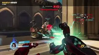 Goth Sym clapping cheeks in comp
