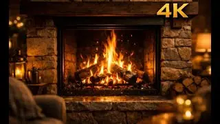 Cozy Indoor Fireplace 🔥 10 Hours of Relaxing Fire Sounds | Sleep, Study & Work Ambience