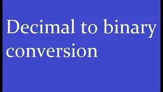 C Program to Convert Decimal Numbers to Binary Numbers