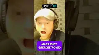 MAGA idiot gets EMBARRASSED live stupid statement! #maga #donaldtrump #trump