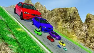 Super Giant & Small Cars vs DOWN OF DEATH – BeamNG.Drive