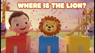 Where Is the Lion? 🦁 | Animals Hide & Seek Game 📦 | Nursery Rhymes for Kids