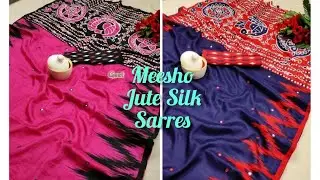 Superb Meesho Jute Silk Sarees #meeshohaul #jutesilksarees #bridalsarees