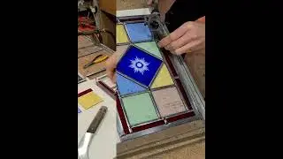 Leading small stained glass windows. #stainedglass #leadedlights #victorianglass #traditionalcraft