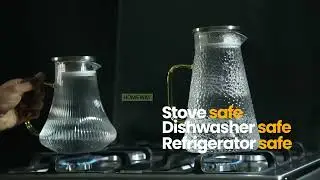 Perfect for Hot or Cold Drinks &ndash; Homeway Borosilicate Pitcher (HW3479)