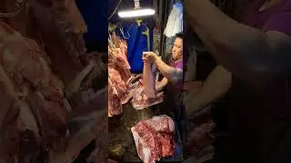 Firstime deboning half pork carcass   #deboning #butcher #chopper #firstimer